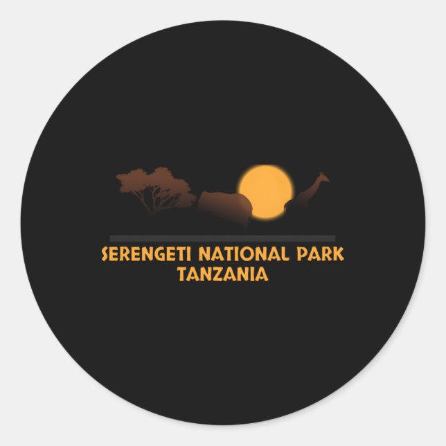 Sticker Rond Parc national du Serengeti Tanzanie (Devant)