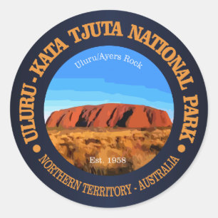 Sticker Rond Parc national d'Uluru - de Kata Tjuta
