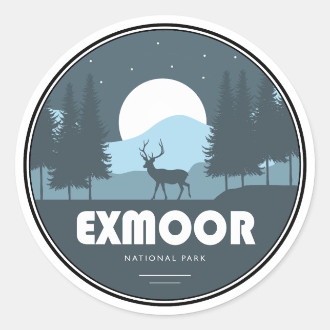 Sticker Rond Parc national Exmoor Deer (Devant)