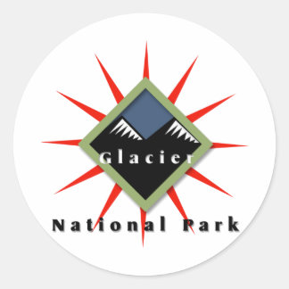 Sticker Rond Parc national, Glacier