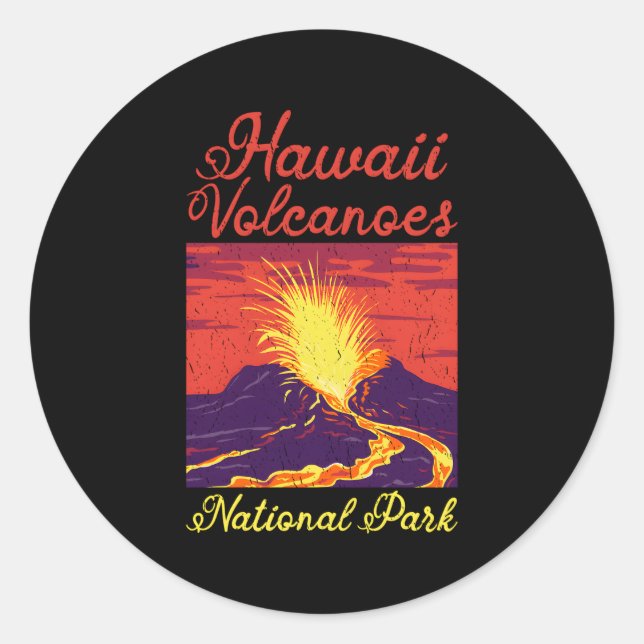Sticker Rond Parc national Hawaii Volcanoes National Park (Devant)