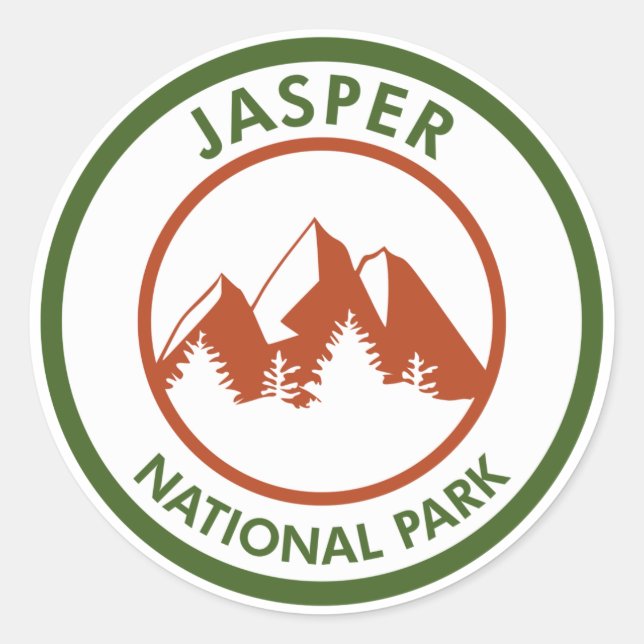 Sticker Rond Parc national Jasper (Devant)