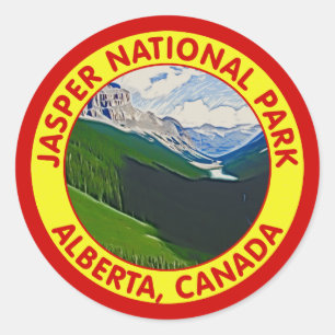 Sticker Rond Parc national Jasper, Alberta, Canada