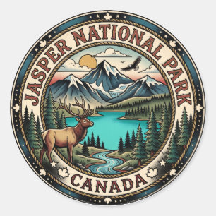 Sticker Rond Parc national Jasper Canada