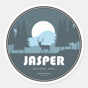 Sticker Rond Parc national Jasper Deer