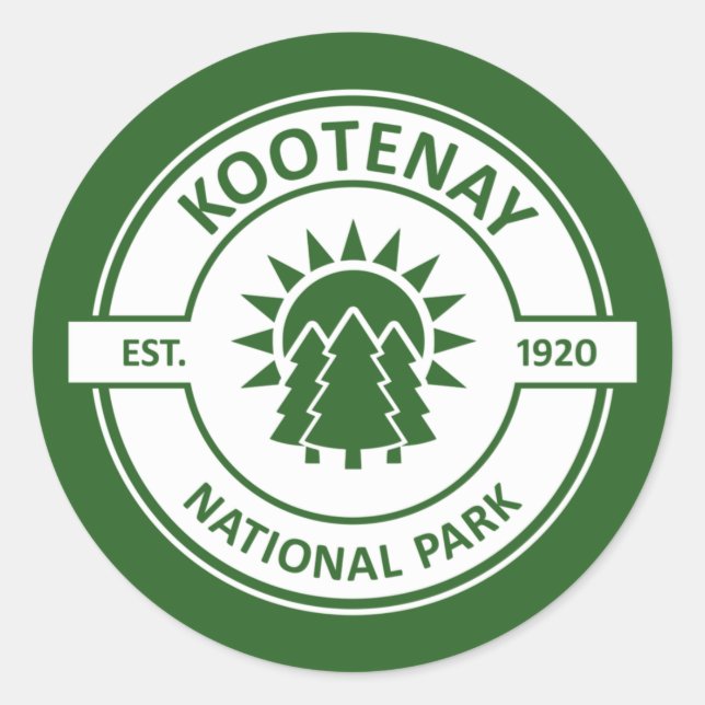 Sticker Rond Parc national Kootenay (Devant)