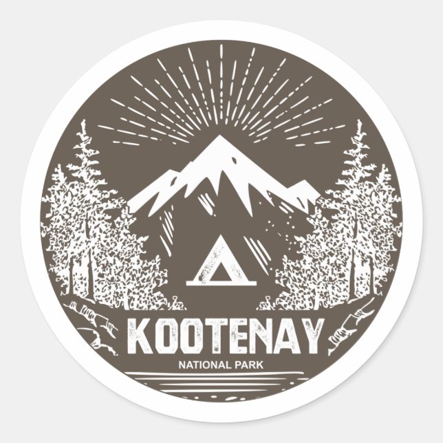 Sticker Rond Parc national Kootenay (Devant)