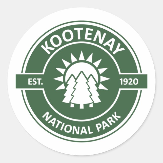 Sticker Rond Parc national Kootenay (Devant)