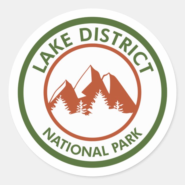 Sticker Rond Parc national Lake District (Devant)