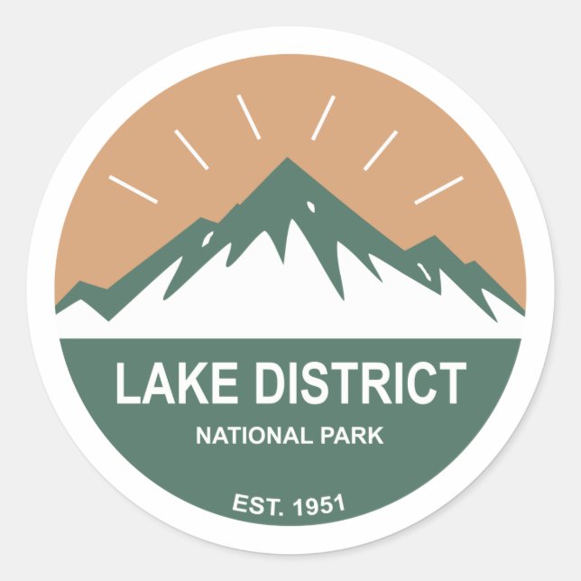 Sticker Rond Parc national Lake District (Devant)