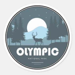 Sticker Rond Parc national olympique Deer