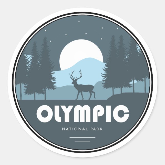 Sticker Rond Parc national olympique Deer (Devant)