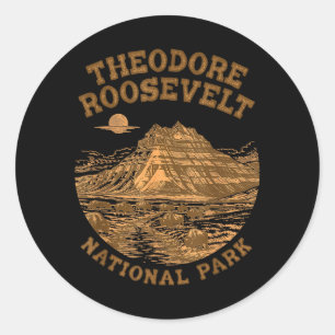 Sticker Rond Parc national Theodore-Roosevelt en voyageant dans