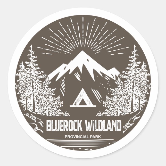 Sticker Rond Parc provincial Bluerock Wildland (Devant)