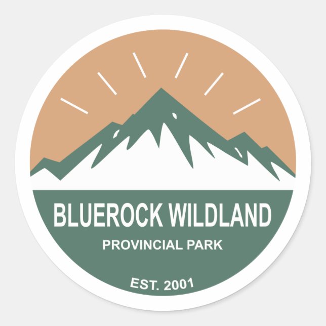 Sticker Rond Parc provincial Bluerock Wildland (Devant)