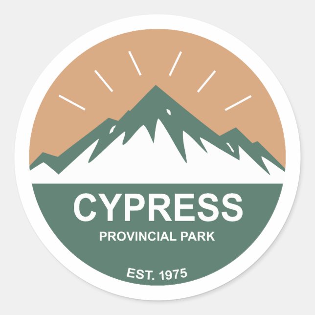 Sticker Rond Parc provincial Cypress (Devant)