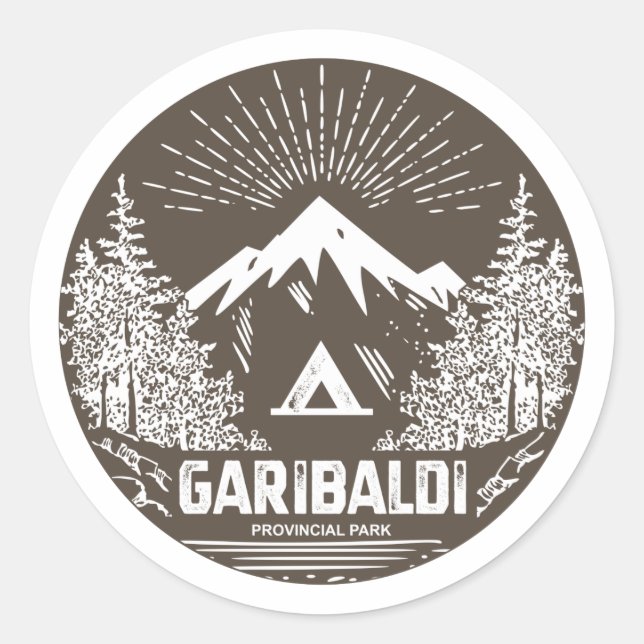 Sticker Rond Parc provincial de Garibaldi (Devant)