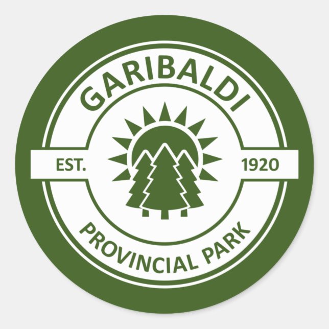Sticker Rond Parc provincial de Garibaldi (Devant)