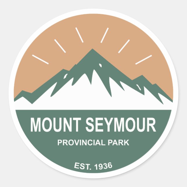 Sticker Rond Parc provincial de Mount Seymour (Devant)
