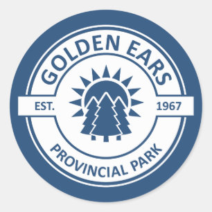 Sticker Rond Parc provincial Golden Ears Arbres Soleil