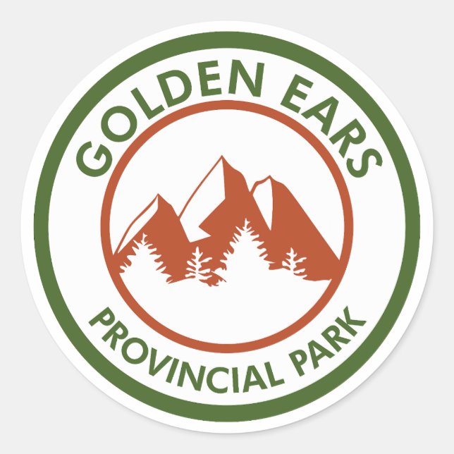 Sticker Rond Parc provincial Golden Ears Colombie-Britannique (Devant)