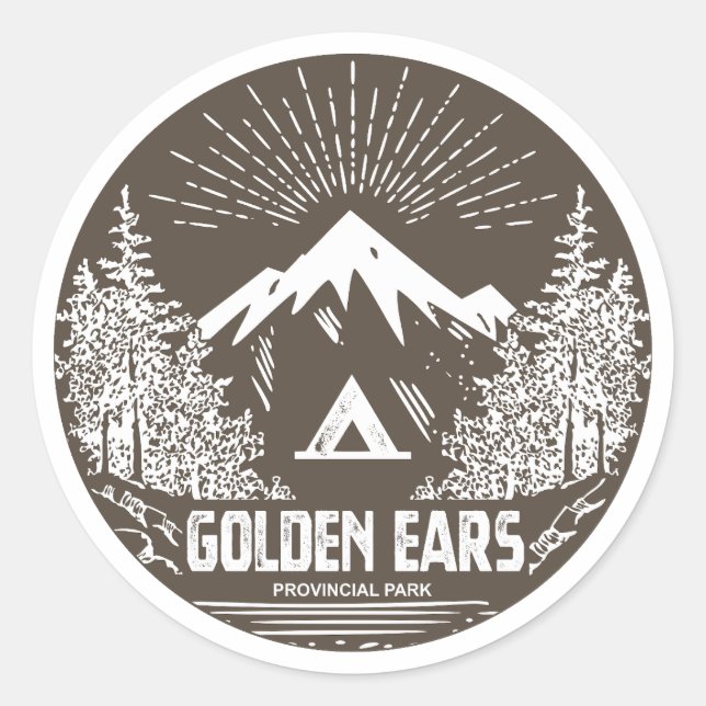 Sticker Rond Parc provincial Golden Ears Colombie-Britannique (Devant)