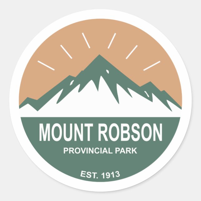 Sticker Rond Parc provincial Mount Robson (Devant)