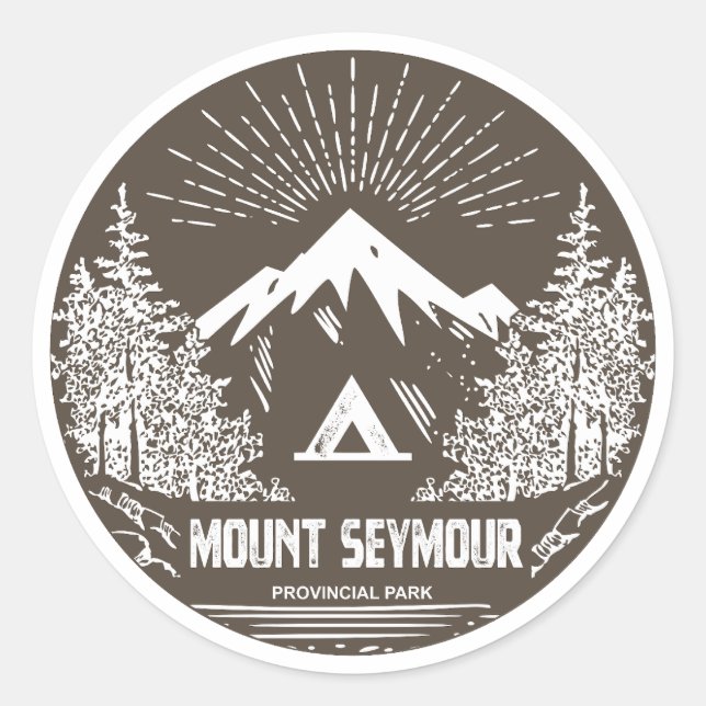 Sticker Rond Parc provincial Mount Seymour (Devant)