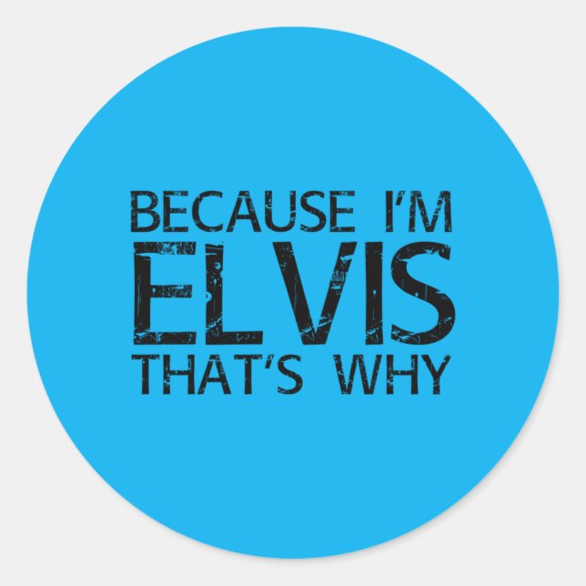 Sticker Rond Parce que chanteur de rock rétro c'est pourquoi dr (Devant)