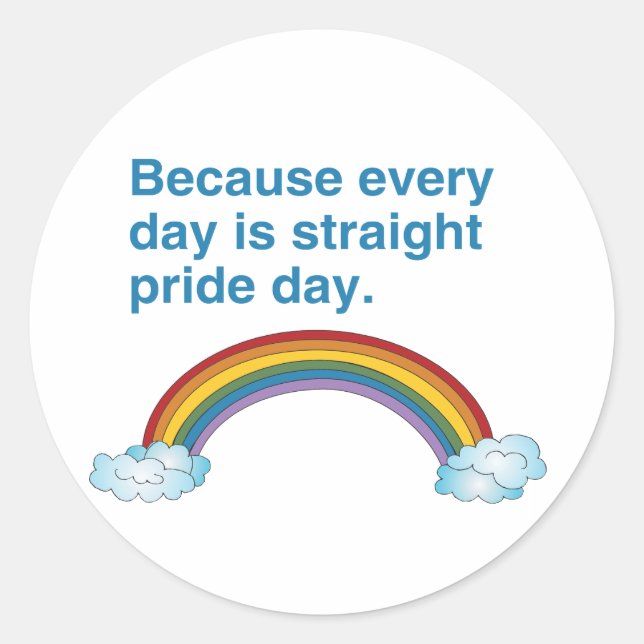 Sticker Rond Parce que chaque jour est la journée de la fierté  (Devant)