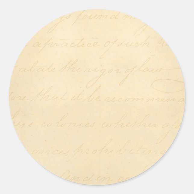 Sticker Rond Parchemin vintage Antique Texte Modèle Vide (Devant)