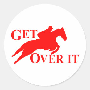 STICKER ROND PARCOUREZ LE CHEVAL