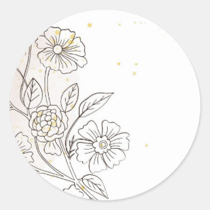 Sticker Rond Parcourir le Mariage Amour