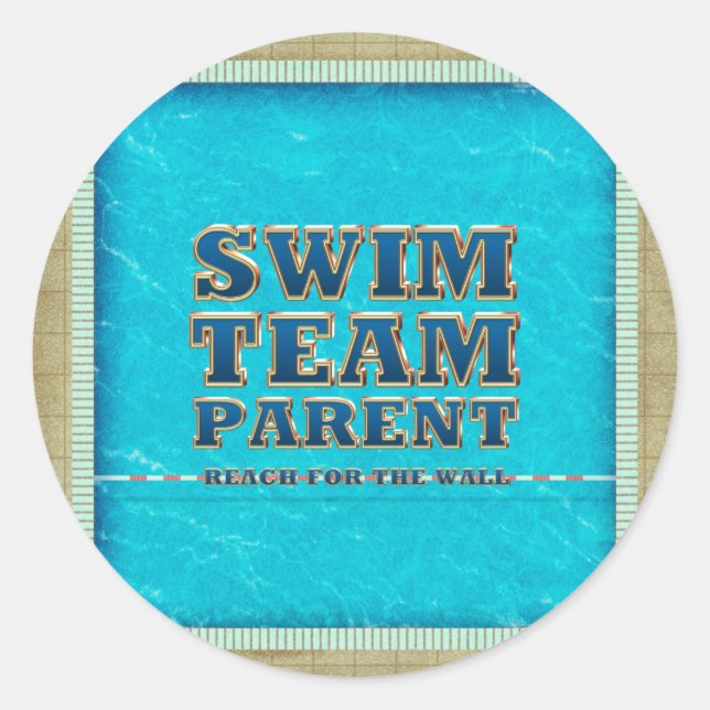 Sticker Rond Parent de l'équipe de natation supérieure (Devant)