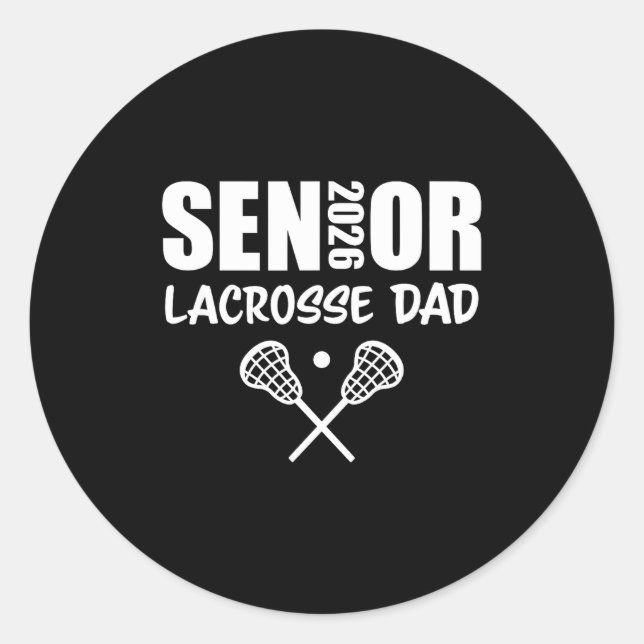 Sticker Rond Parent d'équipe de crosse senior 2026 (Devant)