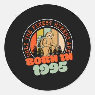 Sticker Rond Paresseux randonneur de 30 ans né en 1995 30e anni