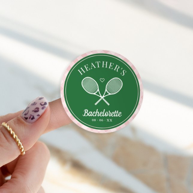 Sticker Rond Parfait Match Tennis Bachelorette Dernier Balancem (Créateur téléchargé)