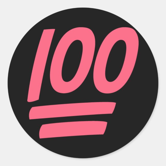 Sticker Rond Parfait Succès 100 ! (Devant)