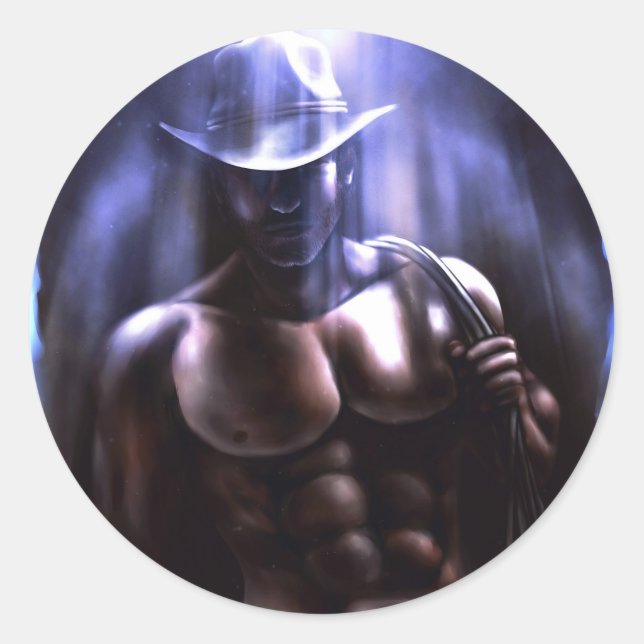 Sticker Rond Parfois c'est le paradis - Cowboy (Devant)