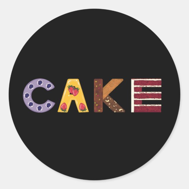 Sticker Rond Parfum de gâteau à base de viennoiseries, stratifi (Devant)