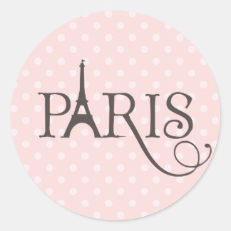 Sticker Rond Paris élégant