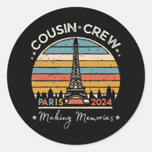 Sticker Rond Paris France - Souvenirs 2024