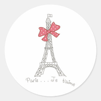 Sticker Rond Paris...Je t'aime