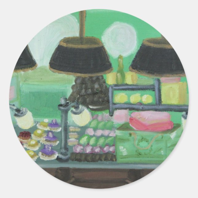 Sticker Rond "Paris Patisseries" (Devant)