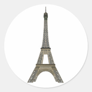 Sticker Rond Paris : Tour Eiffel : Dessin de vecteur :