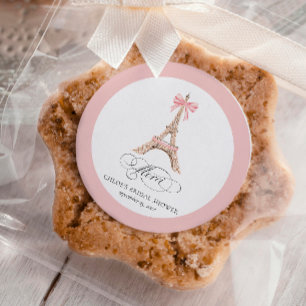 Sticker Rond Paris Tour Eiffel  Merci Merci PLUIE DE CADEAUX DE