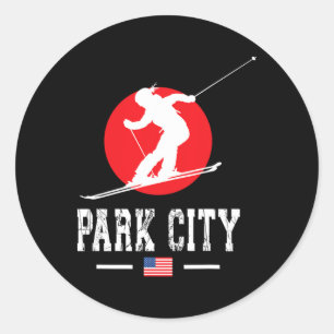 Sticker Rond Park City Usa Station de ski Rocky Mountains Ameri