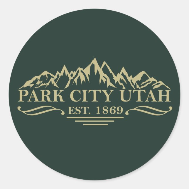 Sticker Rond Park city Utah (Devant)