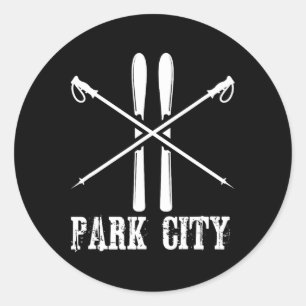 Sticker Rond Park City Utah Ski Ski Ski Ski Nordic Alpine Down
