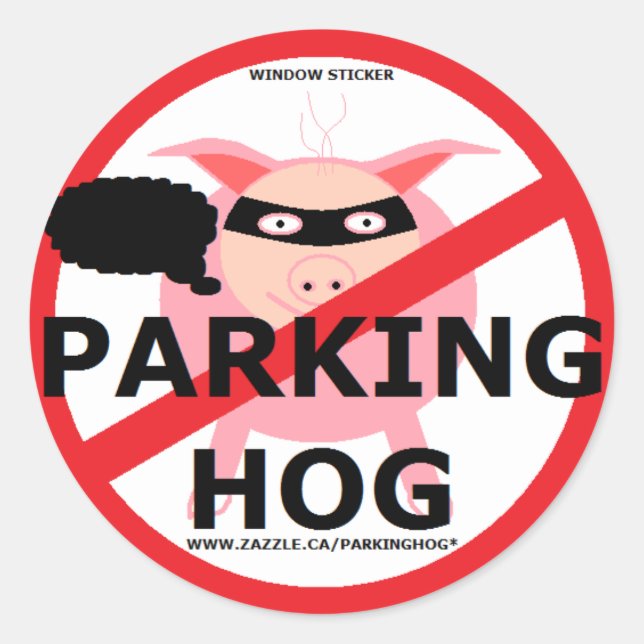 STICKER ROND PARKING HOG BANDIT? (Devant)